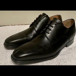 Magnanni Prix Apron Toe Derby 9.5 D Black Leather